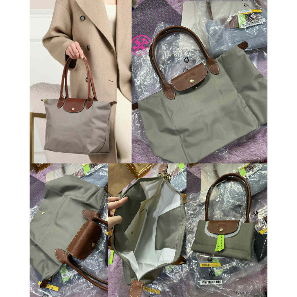 ORIG & IMPORTED Longchamp LC Le Pliage Medium Long Handle Nylon Tote Bag