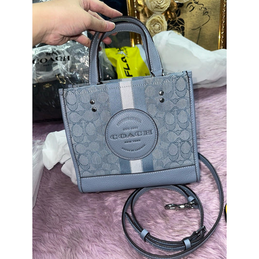 ORIG Preloved CCH Dempsey Tote Bag 22 Light Blue