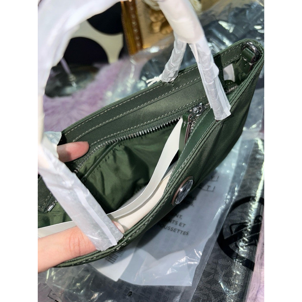 ORIG & IMPORTED TB Burch Nylon Mini Nylon Tote Crossbody Bag in Basil Green