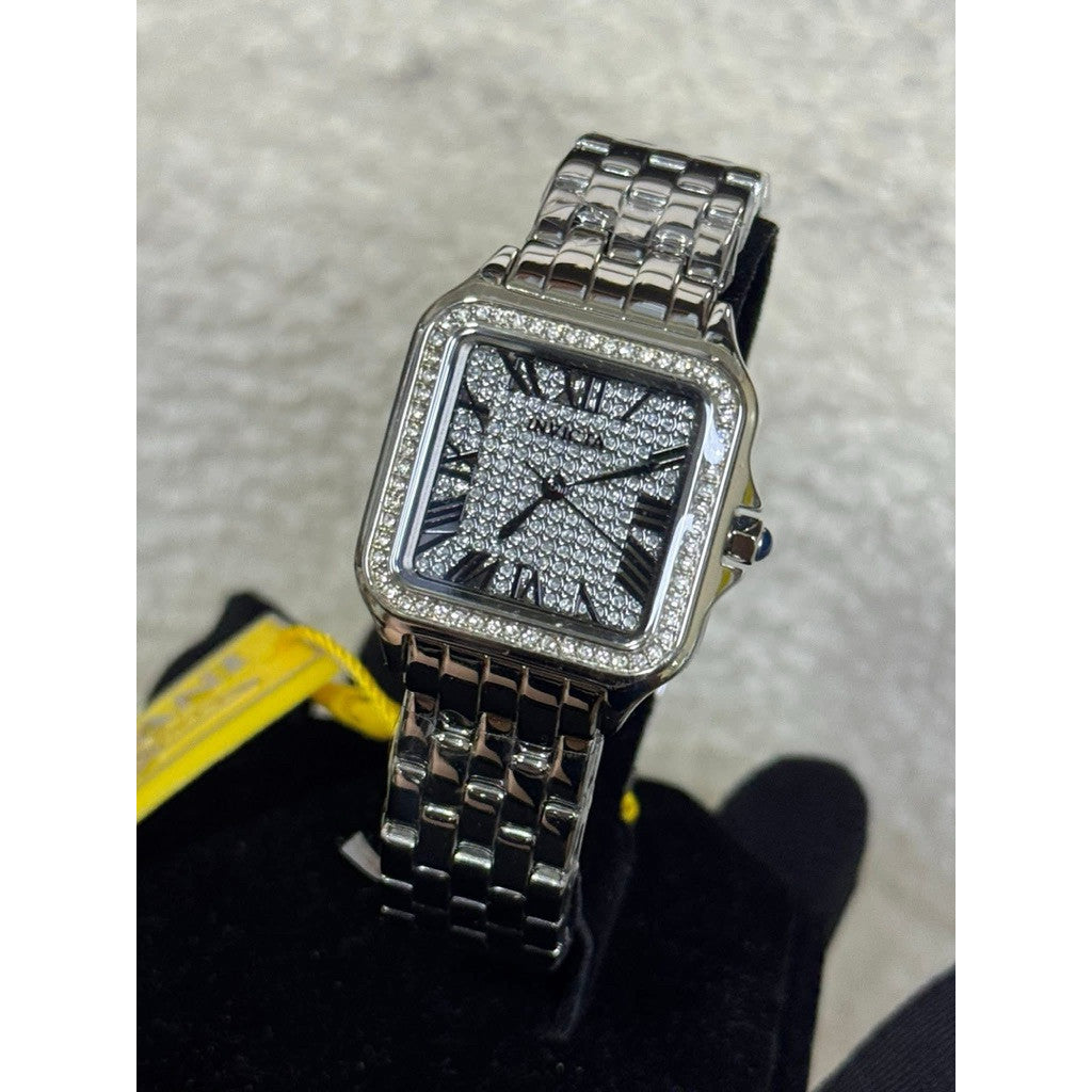 ORIG & IMPORTED Invicta Angel Quartz Crystal Silver 28mm 48994 Ladies Watch