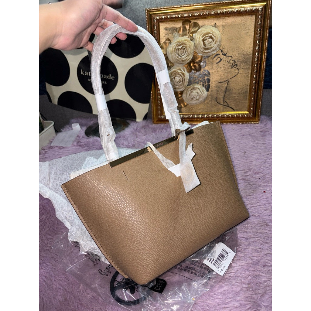 ORIG & IMPORTED MK Evelyn Small Tote Bag Brown/Taupe/Black