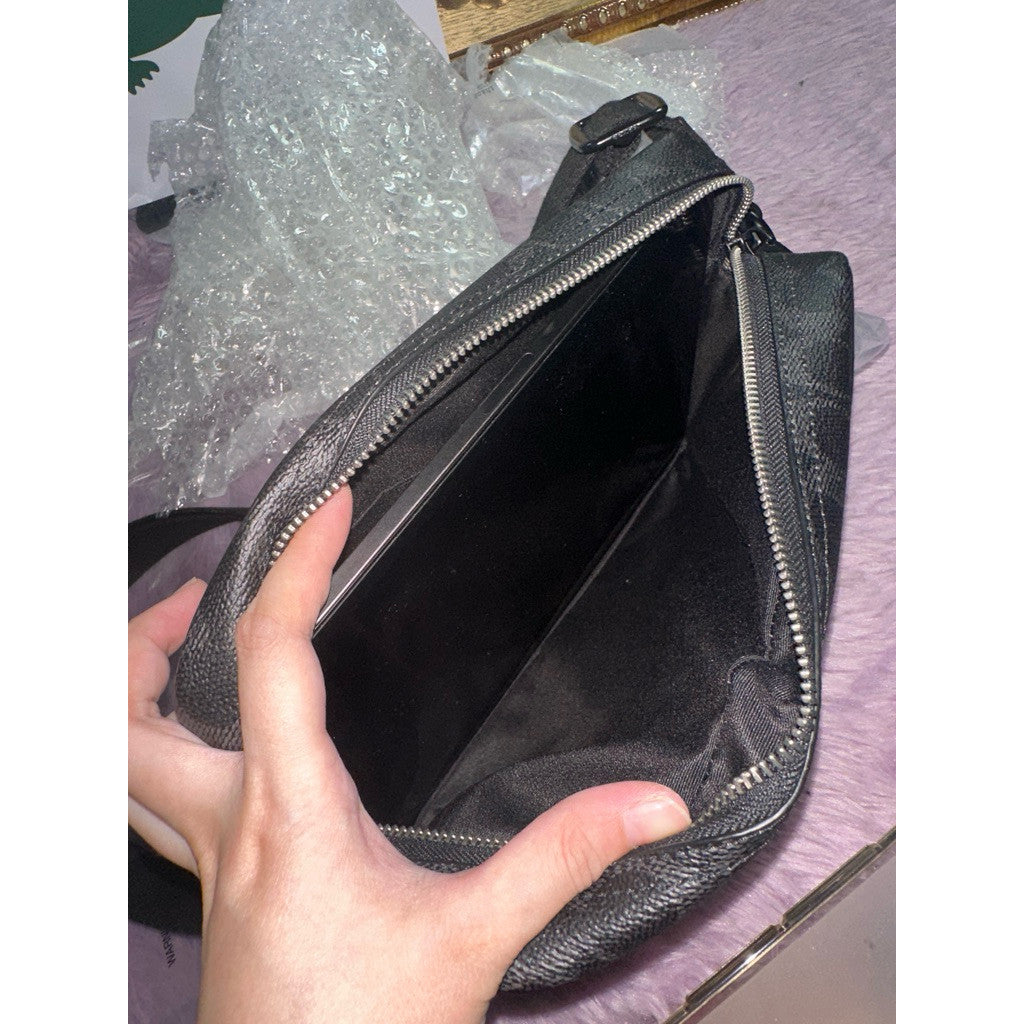 ORIG & IMPORTED CCH Retail Colton 25 Crossbody Men's Ipad Bag In Signature Canvas Black/Khaki