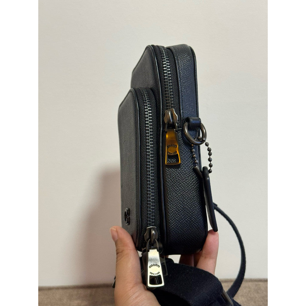ORIG Preloved RARE CCH Leather Men/Unisex Phone Crossbody Black Bag