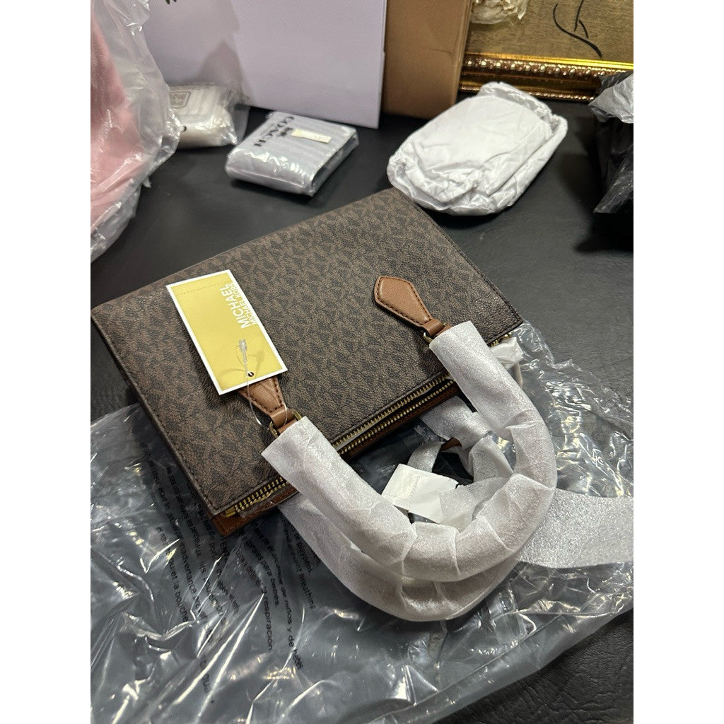 ORIG & IMPORTED MK Sheila Small Signature Logo Satchel Brown Bag
