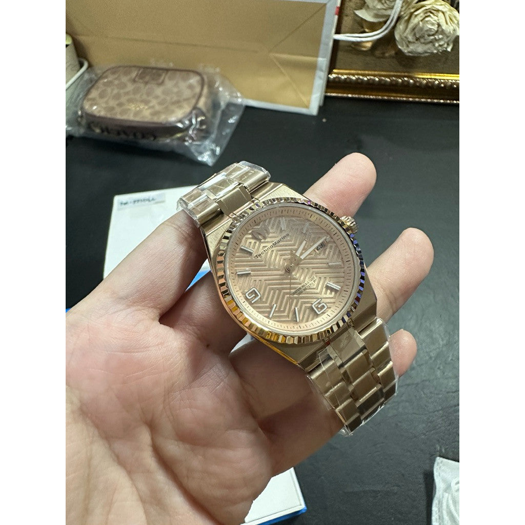 ORIG & IMPORTED Technomarine TERRA NOVA TM-225066 36mm Rose Gold Lady's Watch