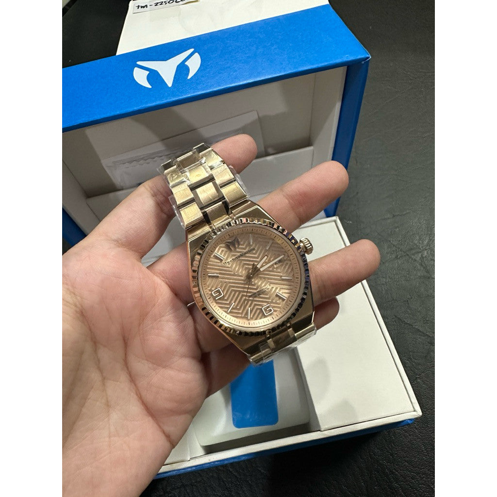 ORIG & IMPORTED Technomarine TERRA NOVA TM-225066 36mm Rose Gold Lady's Watch