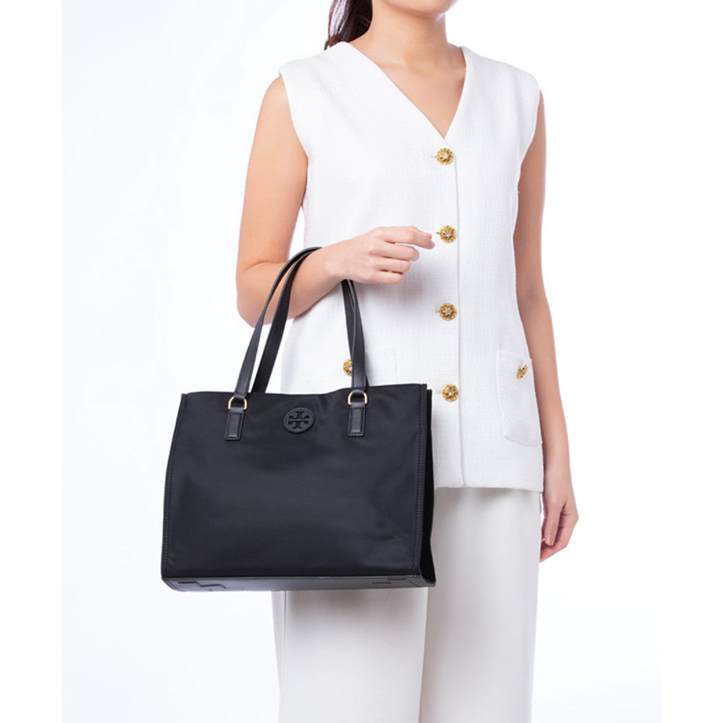 ORIG Preloved TB Ella Small Nylon Tote Black Bag