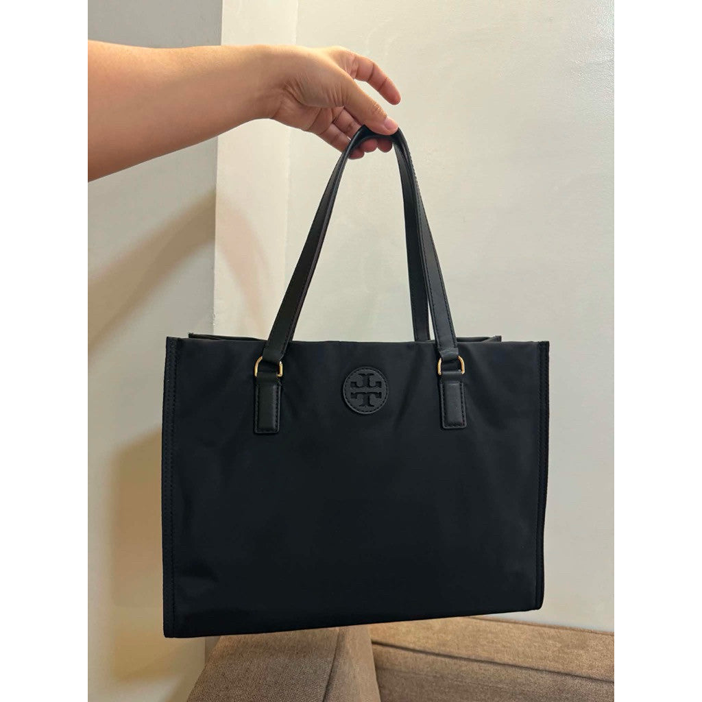 ORIG Preloved TB Ella Small Nylon Tote Black Bag