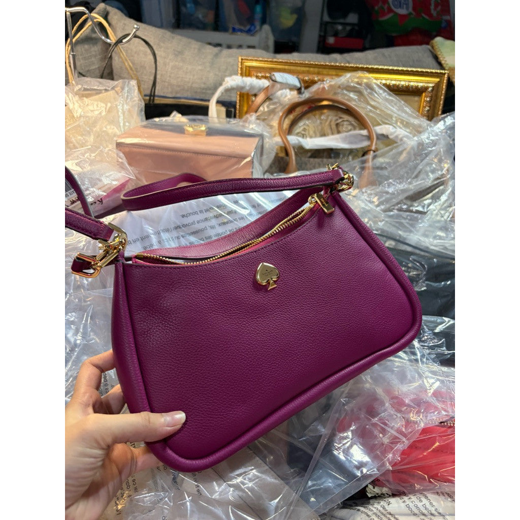 ORIG & IMPORTED KS Kayla Small Convertible Shoulder Bag Dark Raspberry Pink