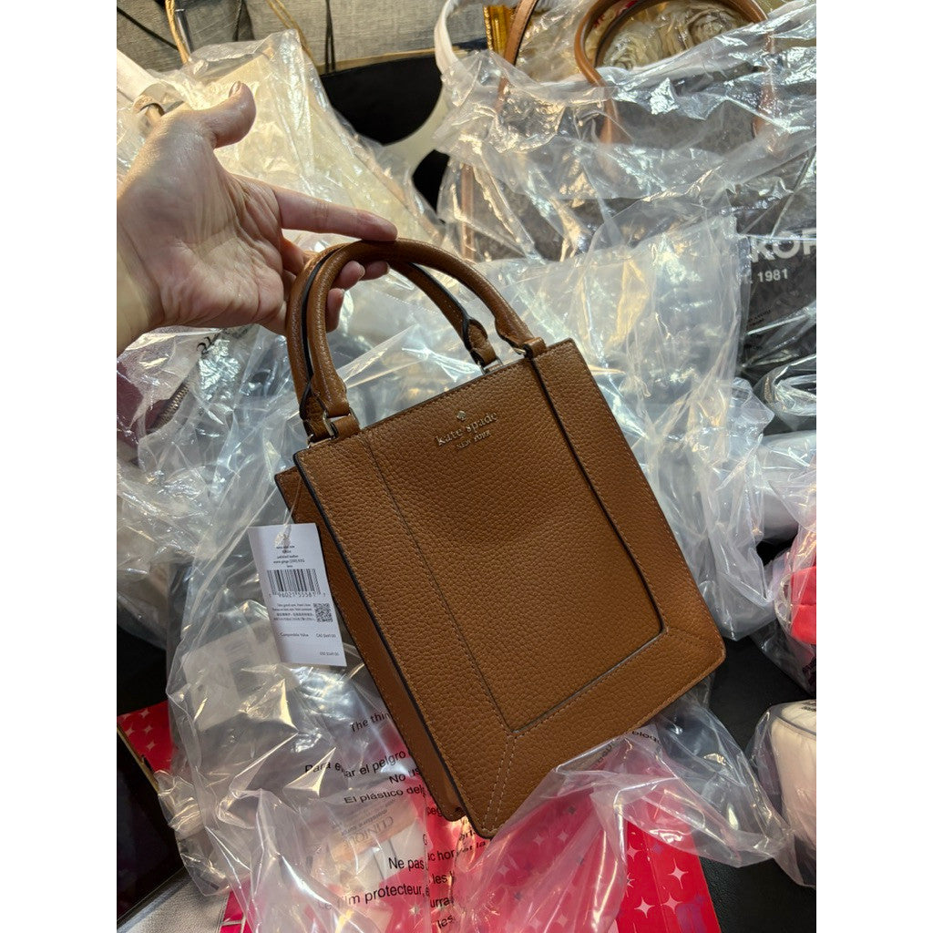 ORIG & IMPORTED KS Lena Mini Tote Gray/Beige/Brown Small Phone Bag