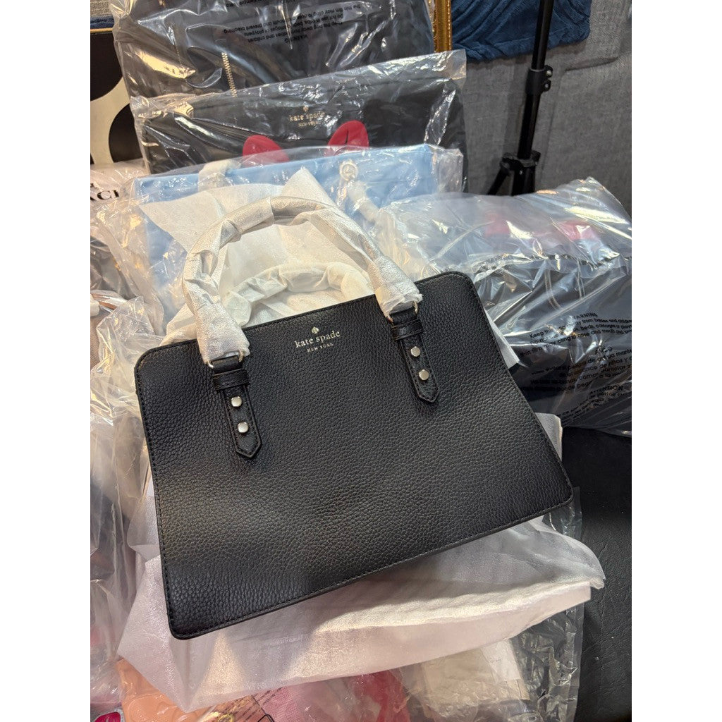 ORIG & IMPORTED KS Mulberry Street Lise Satchel Medium Black Bag