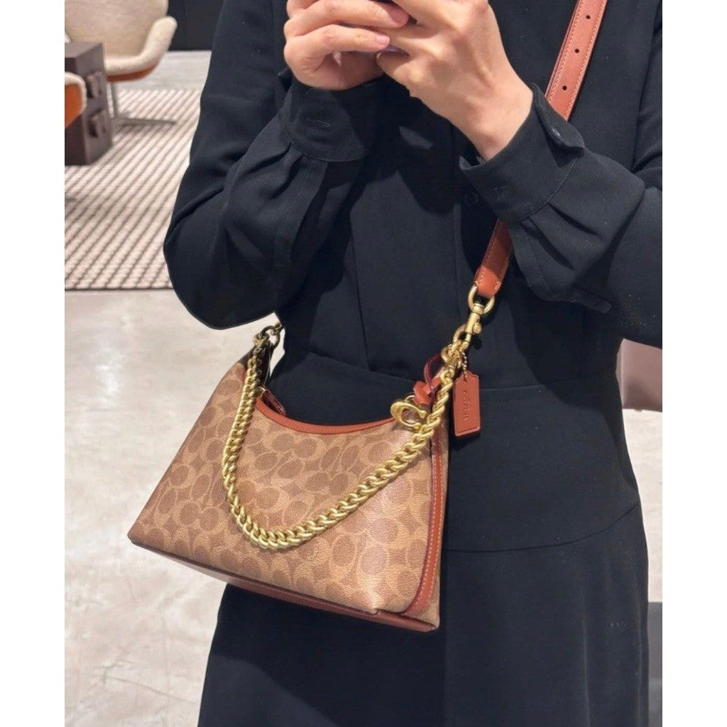 ORIG & IMPORTED CCH Retail Juliet Shoulder Brown Bag 25 In Tan Brown