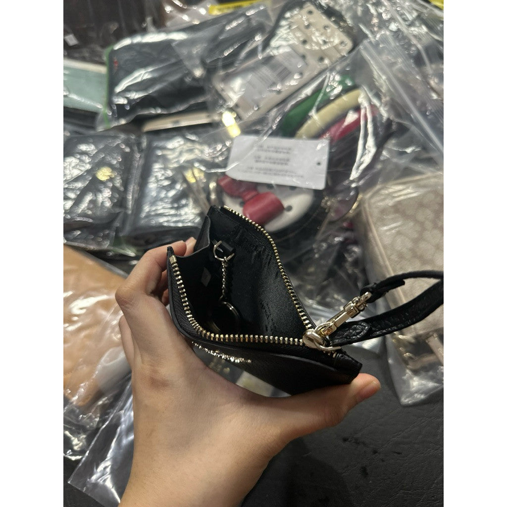ORIG & IMPORTED KS Lena Small Card Holder Wristlet Black Wallet