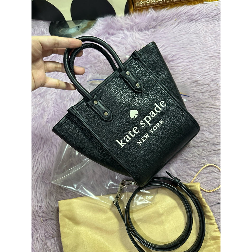 ORIG Preloved KS Ella Mini Tote Black Top Handle Bag