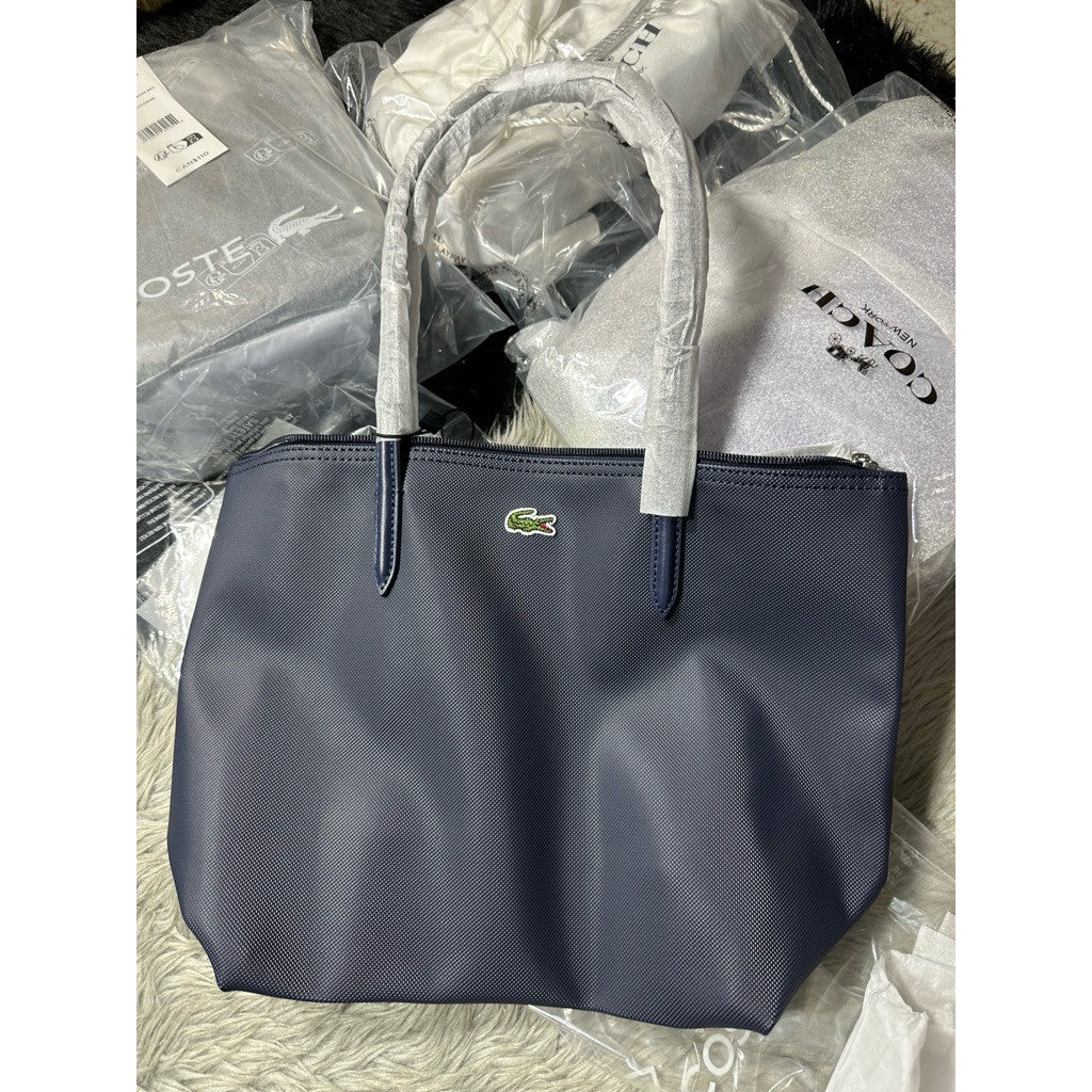 ORIG & IMPORTED Lacoste LCT L.12.12 Concept Tote Large and Small NAVY BLUE PENOMBRE BAG