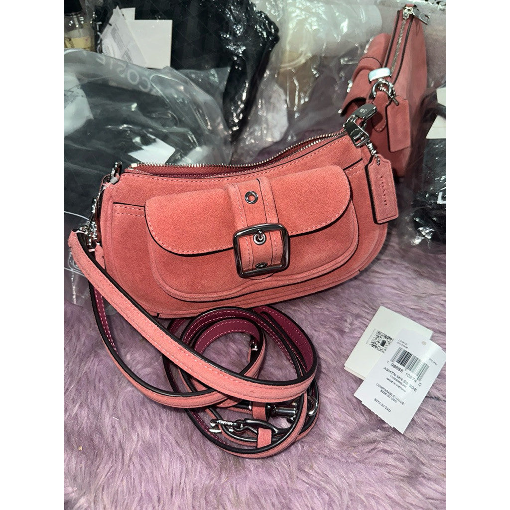ORIG & IMPORTED CCH Ashton Mini Shoulder Suede Bag Pink