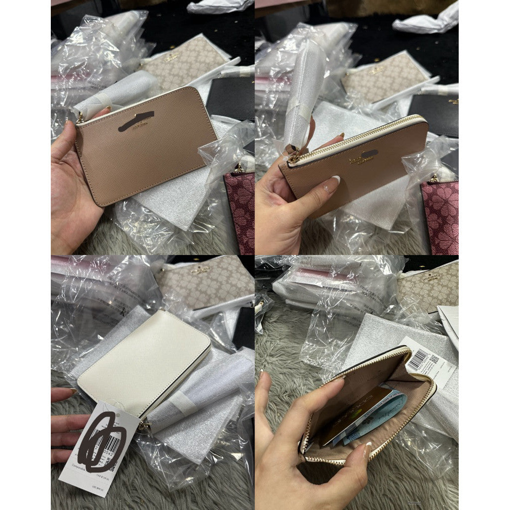 ORIG KSNY Lucy Small & Medium L-zip Slim Wristlet Wallet