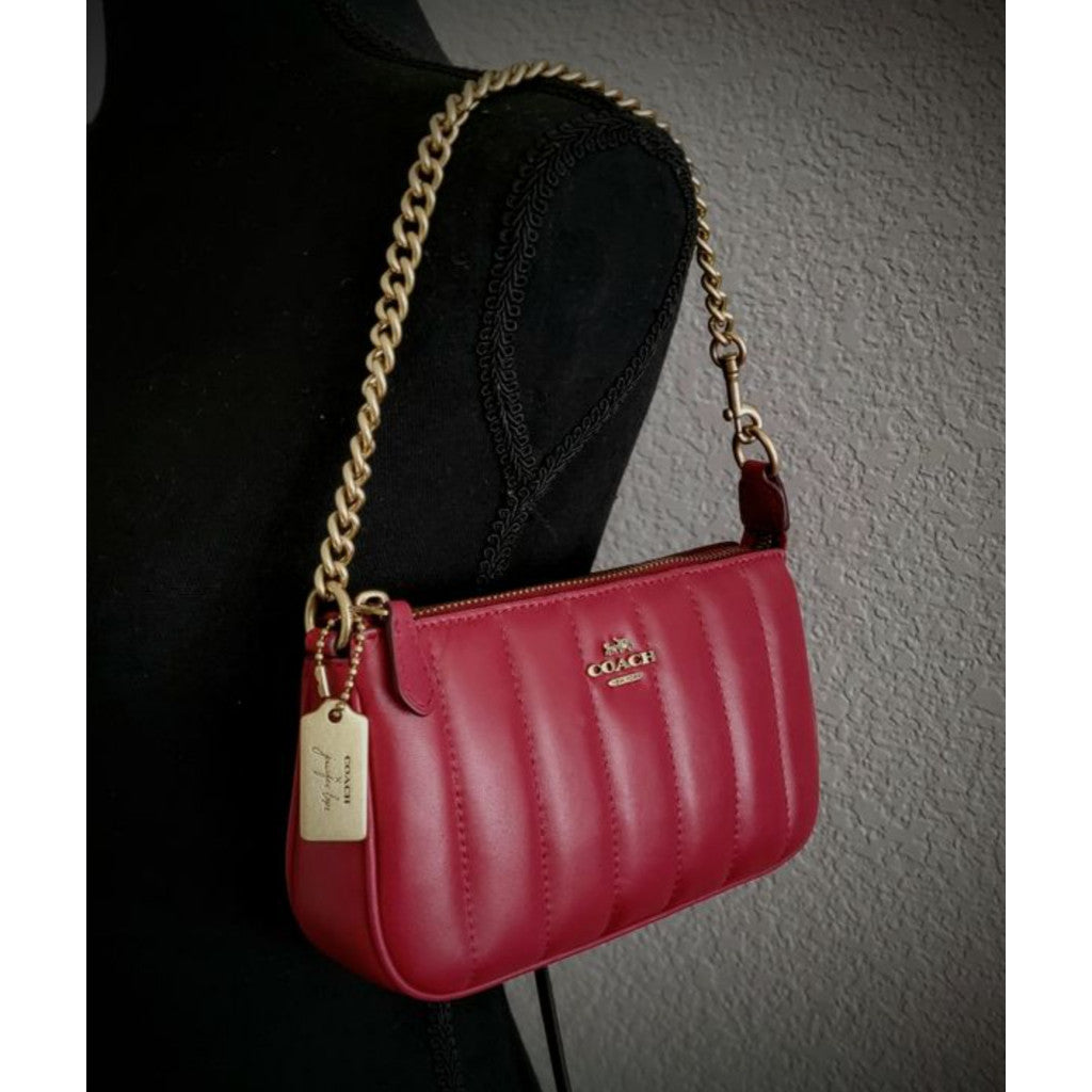 ORIG Preloved CCH Nolita 19 Quilted Small Red Bag with Chain