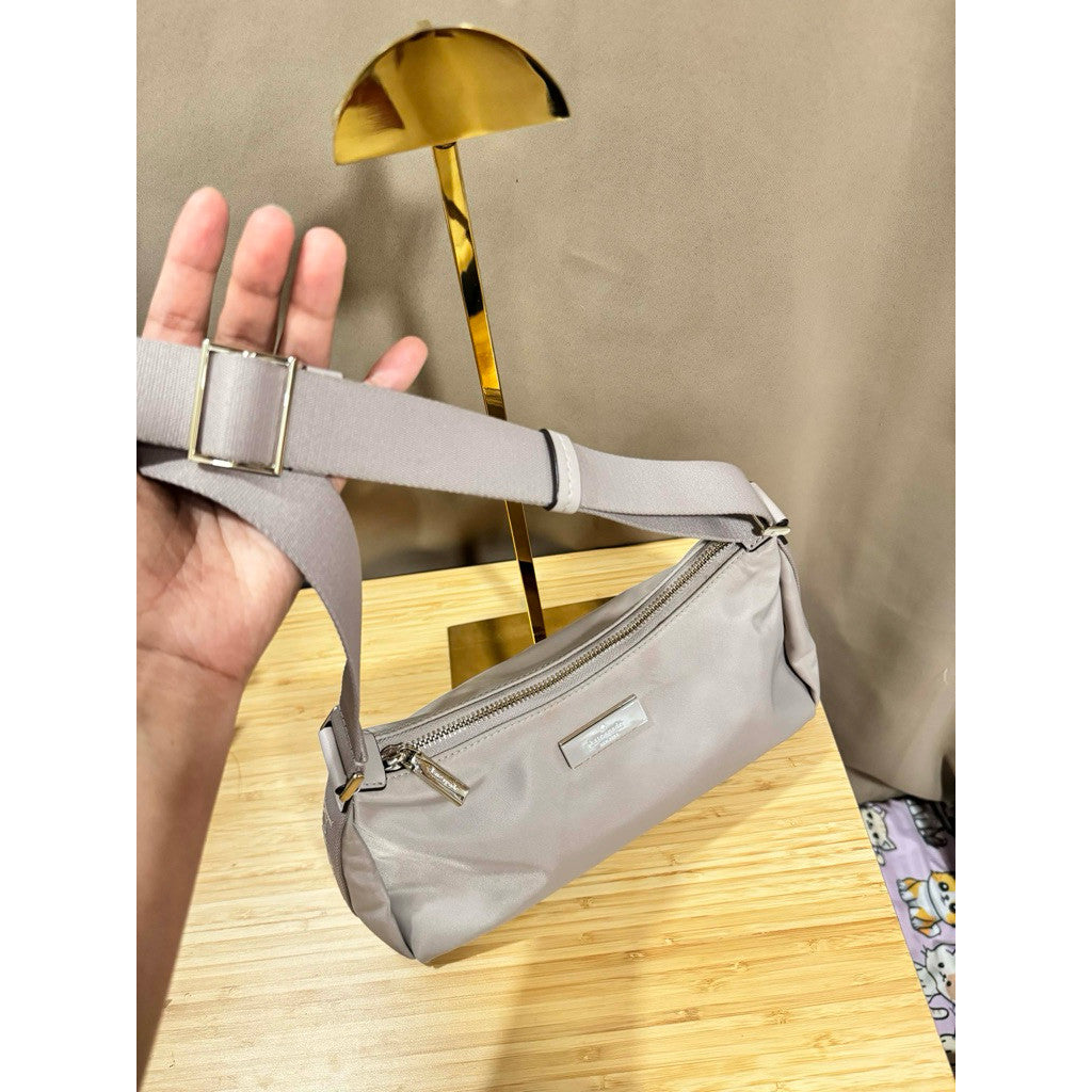 ORIG Preloved KS Carter Nylon Small Shoulder Bag Cozy Grey