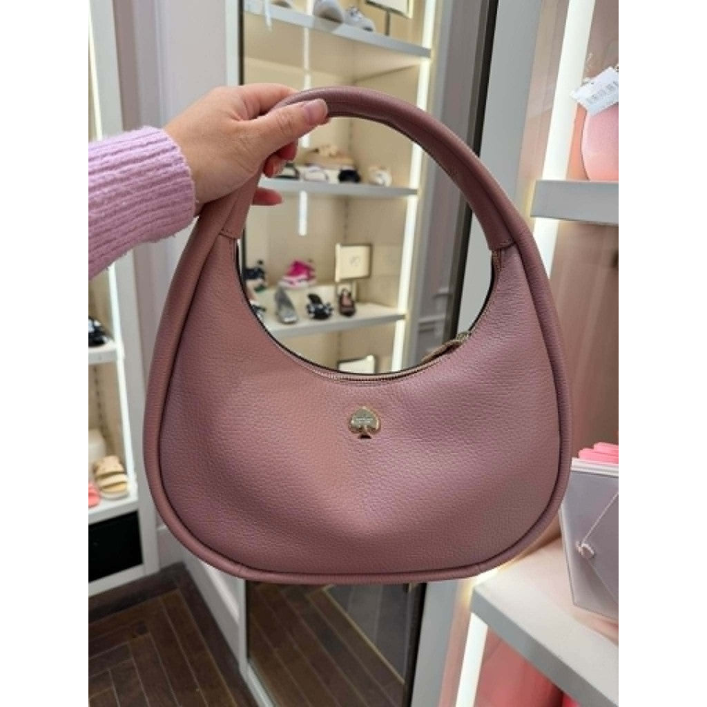 ORIG & IMPORTED KS Kayla Hobo Crescent Shoulder Bag Pink/Beige