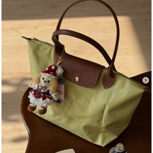 ORIG & IMPORTED PISTACHIO GREEN Longchamp LC Le Pliage Nylon Tote Bag