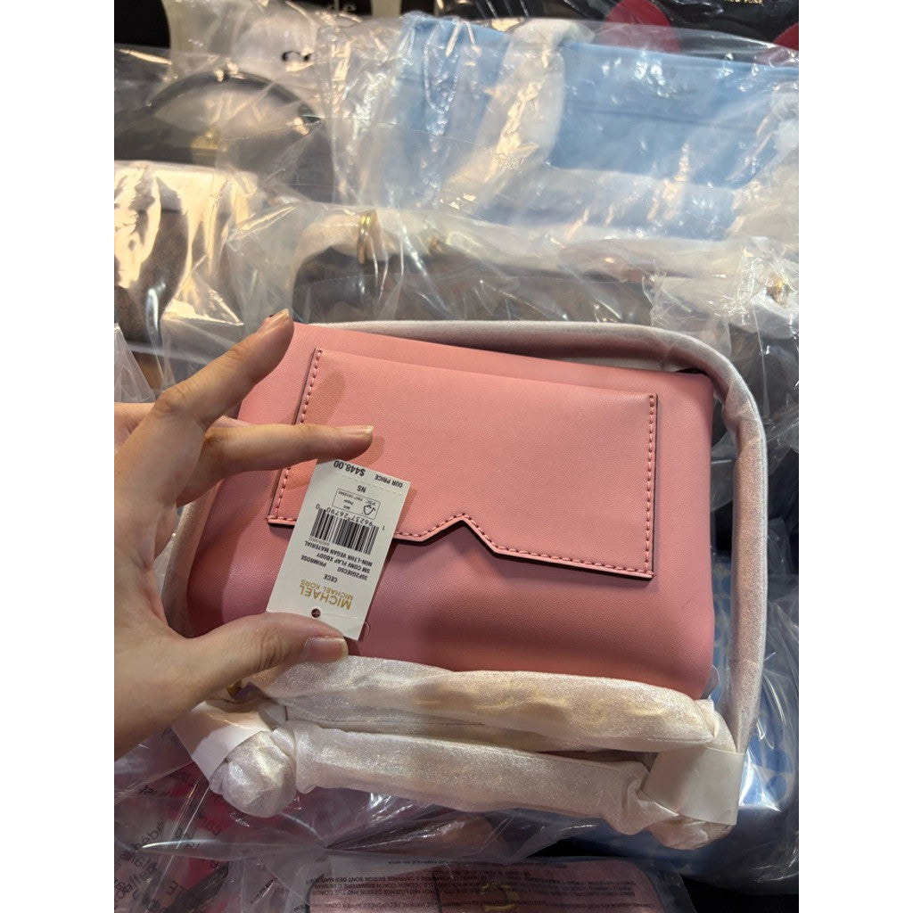 ORIG & IMPORTED MK Cece Extra-Small Mini Leather Crossbody Bag Pink