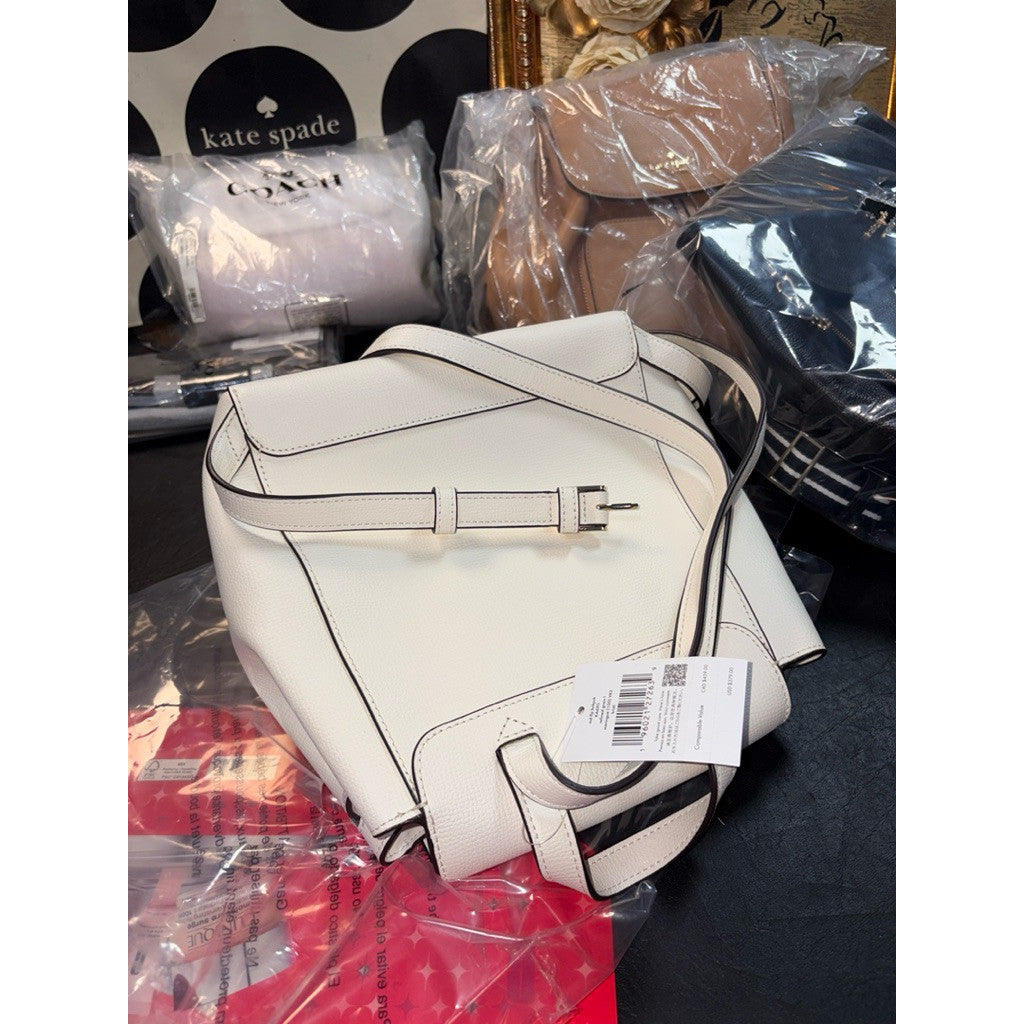 ORIG & IMPORTED KS Kristi Medium Flap Backpack White Bag