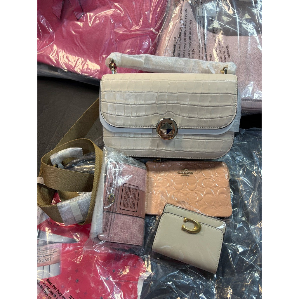 ORIG & IMPORTED KS Audrey Flap Crossbody Cream/White Bag