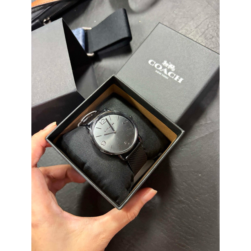 ORIG & IMPORTED CCH 14602651 Men's Ionic Plated Black Steel Mesh Watch