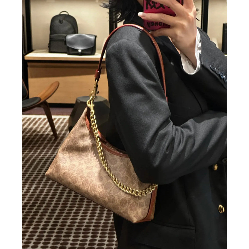 ORIG & IMPORTED CCH Retail Juliet Shoulder Brown Bag 25 In Tan Brown