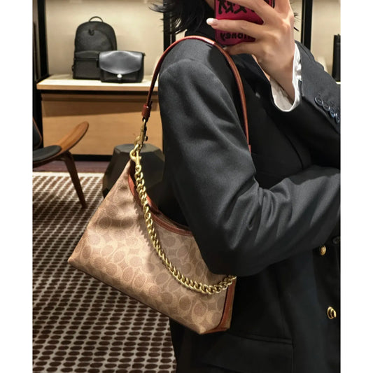 ORIG & IMPORTED CCH Retail Juliet Shoulder Brown Bag 25 In Tan Brown