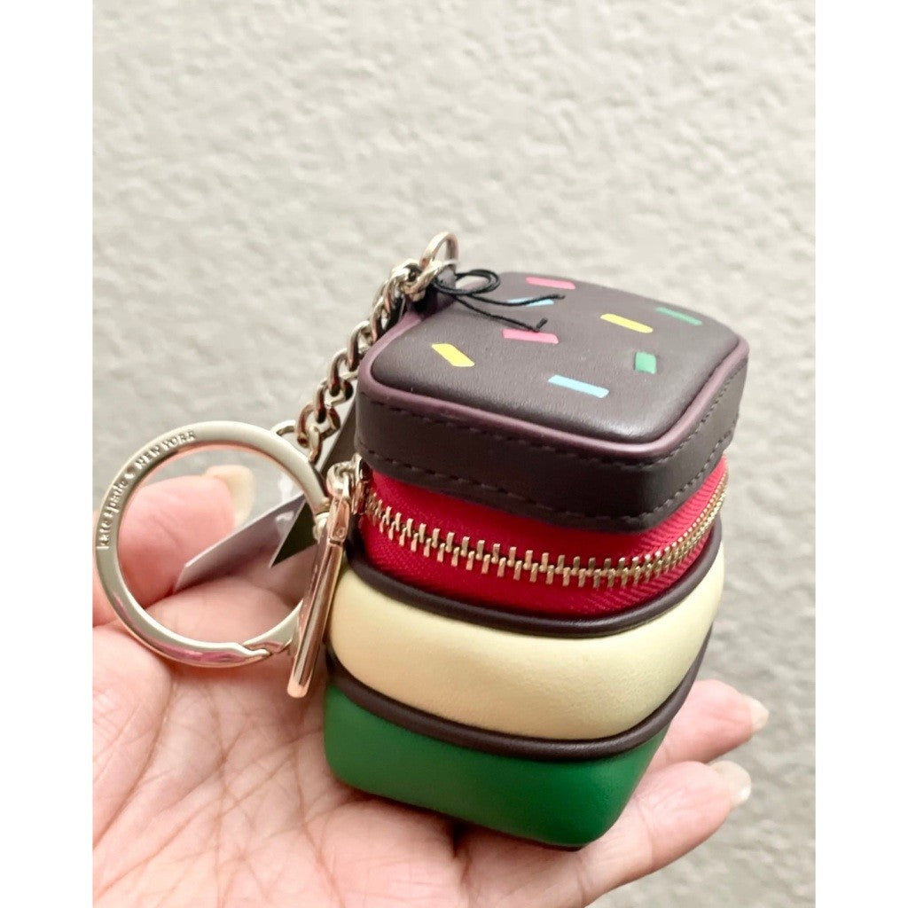 ORIG & IMPORTED KS 3d Rainbow Cookie Coin Purse Wallet Bag Charm