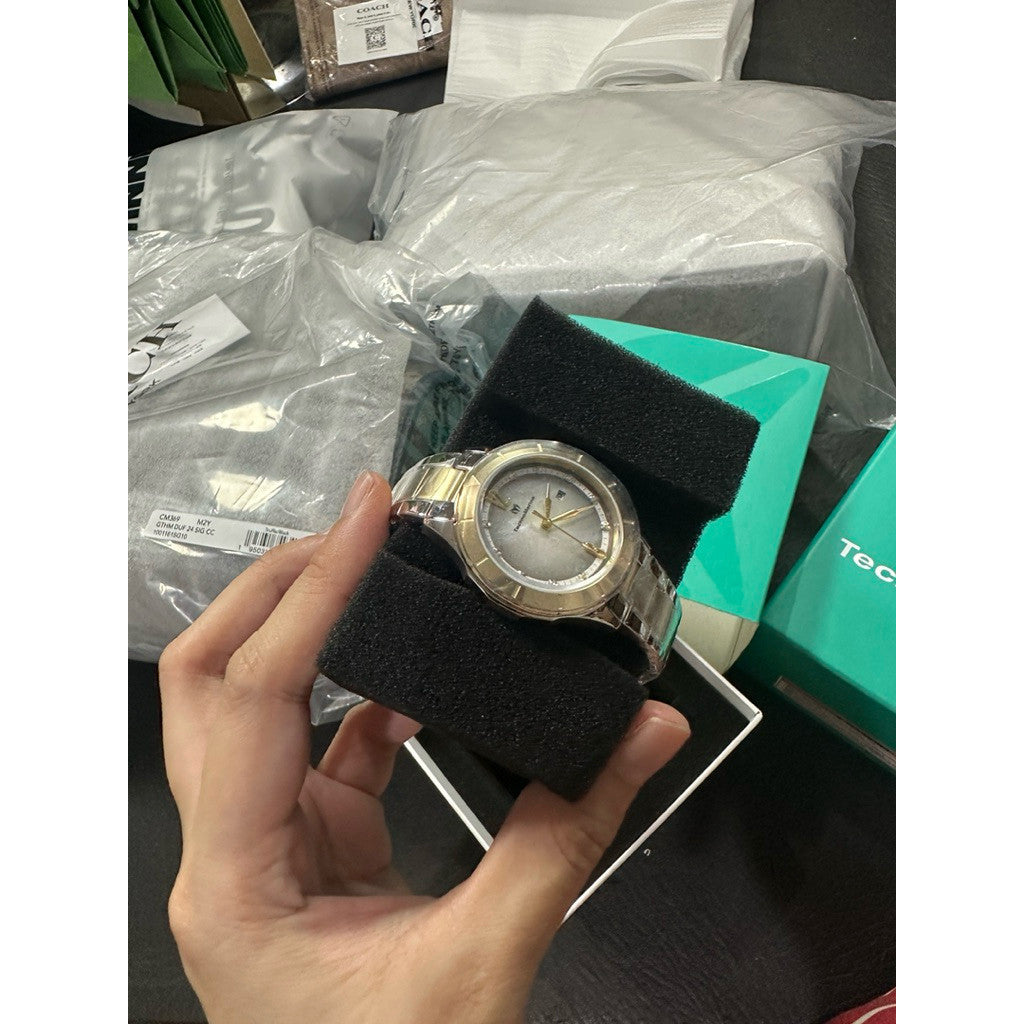 ORIG & IMPORTED Technomarine LUNA TM-826004 33mm Lady's Watch Two Tone Silver/Gold