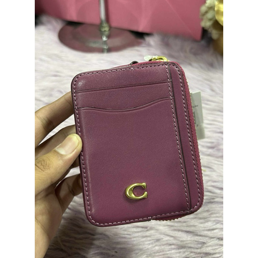 ORIG & IMPORTED CCH Retail Essential Chain Zip Card Case Pink Purple Black White Wallet