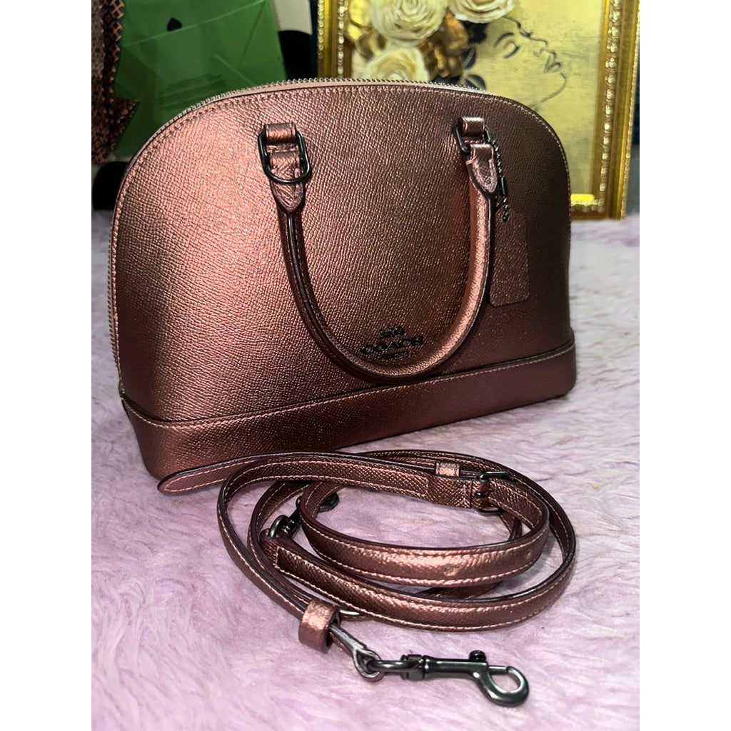 ORIG Preloved CCH Mini Sierra Satchel Dome Metallic Dark Blush/Bronze Bag