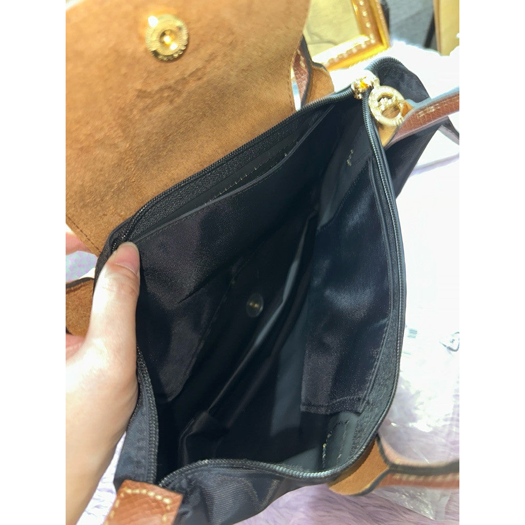 ORIG & IMPORTED Longchamp LC Le Pliage Small Short Handle Nylon Hand Bag