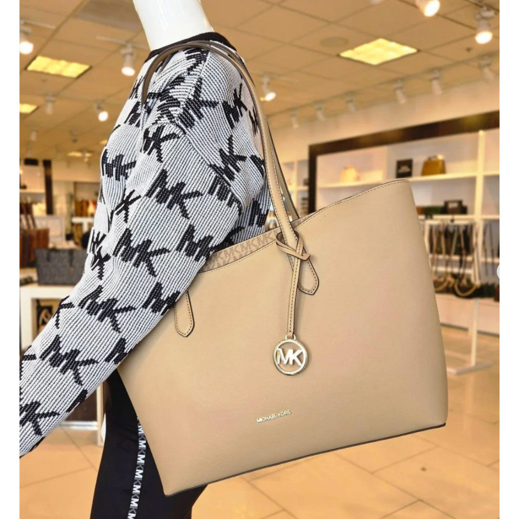 ORIG & IMPORTED MK Arden Large Top-Zip Tote Beige/Gray/Camel Bag