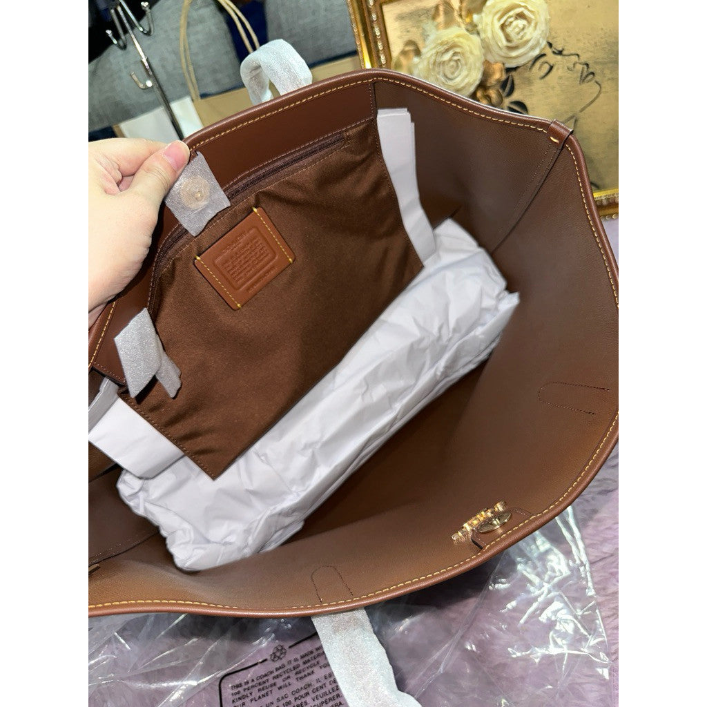 ORIG & IMPORTED CCH Large City Tote Bag In Signature Canvas Tan/Brown