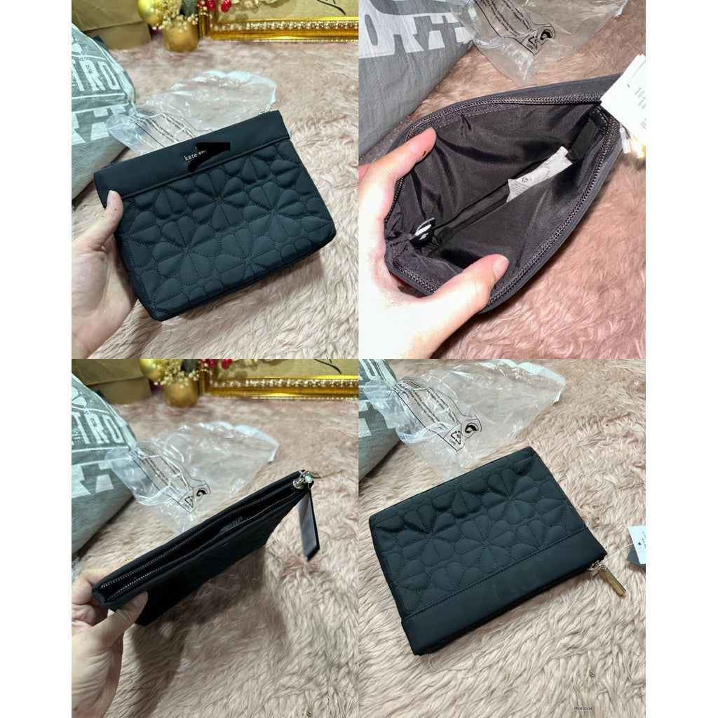 ORIG KSNY Quilted Cosmetic Pouch Black