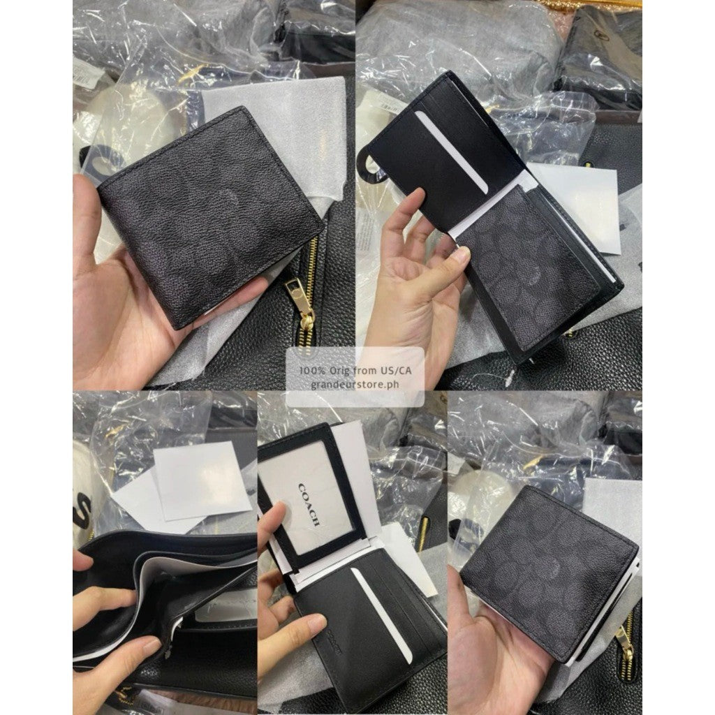 ORIG & IMPORTED CCH Men Compact Bifold Wallet Black/Brown