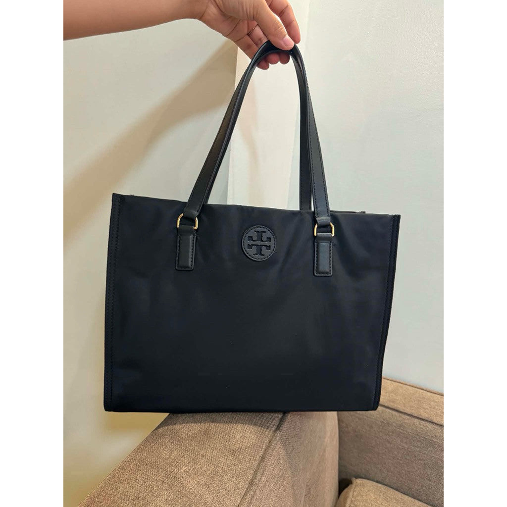 ORIG Preloved TB Ella Small Nylon Tote Black Bag