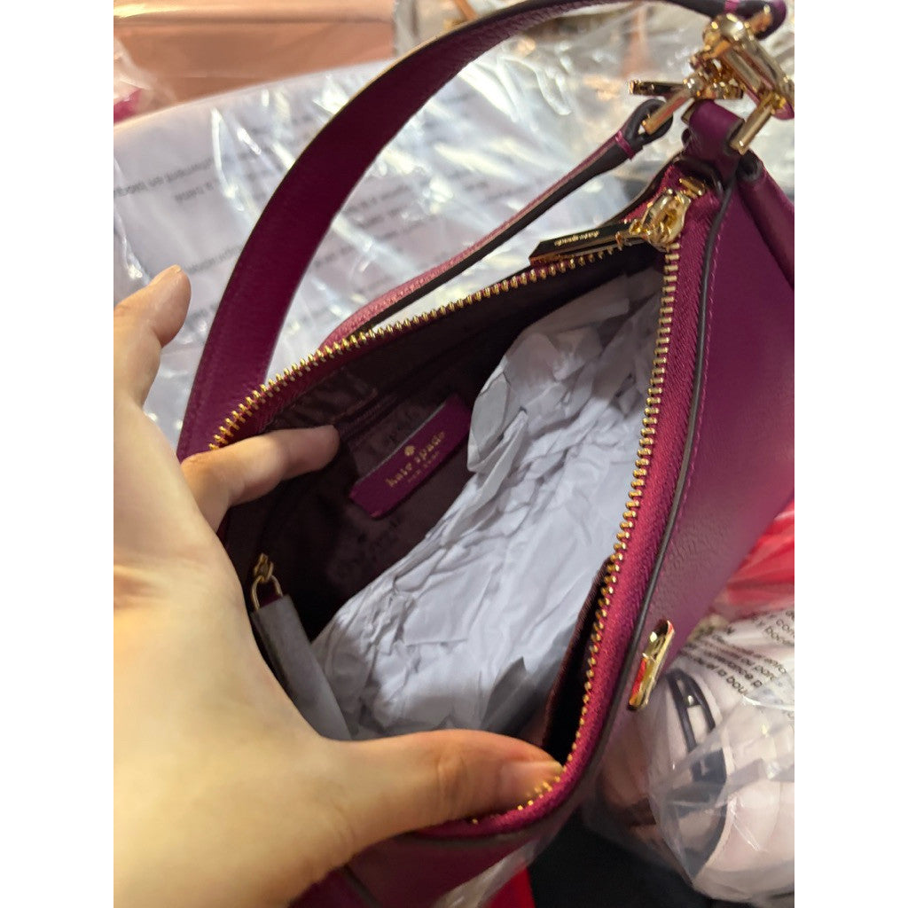 ORIG & IMPORTED KS Kayla Small Convertible Shoulder Bag Dark Raspberry Pink