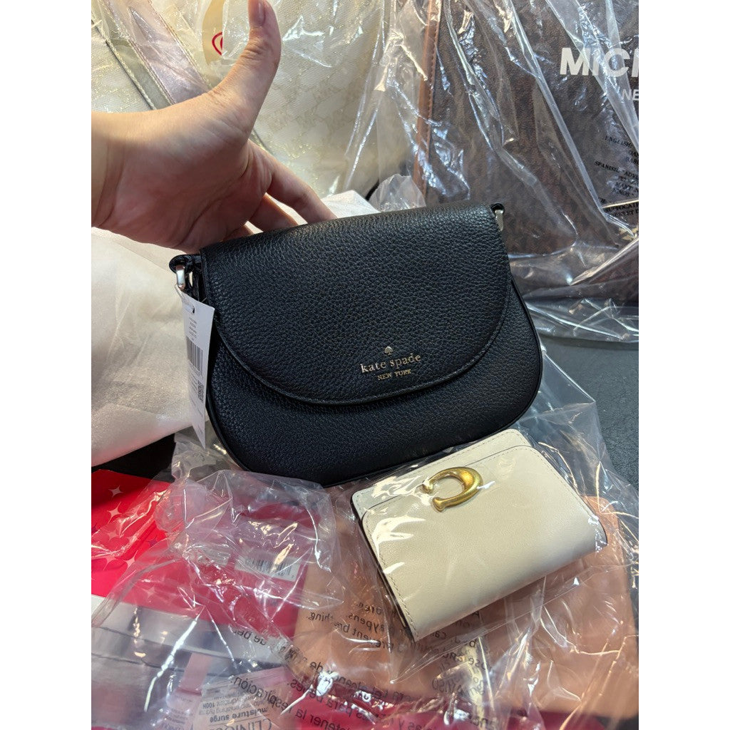 ORIG & IMPORTED KS Leila Mini Flap Crossbody Black Small Bag