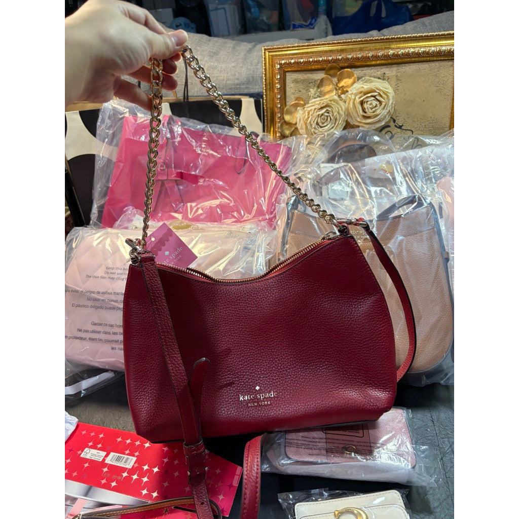 ORIG & IMPORTED KS Zippy Convertible Crossbody Red Shoulder Bag