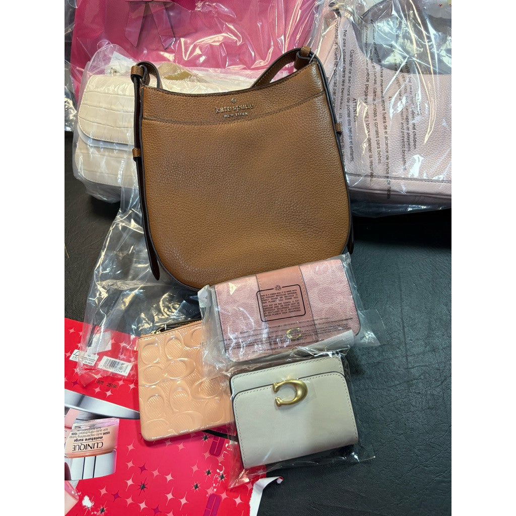 ORIG & IMPORTED KS Leila North South Crossbody Slim Brown Bag