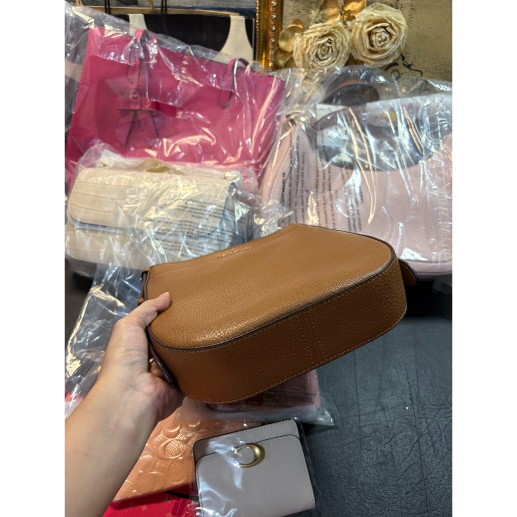 ORIG & IMPORTED KS Leila North South Crossbody Slim Brown Bag