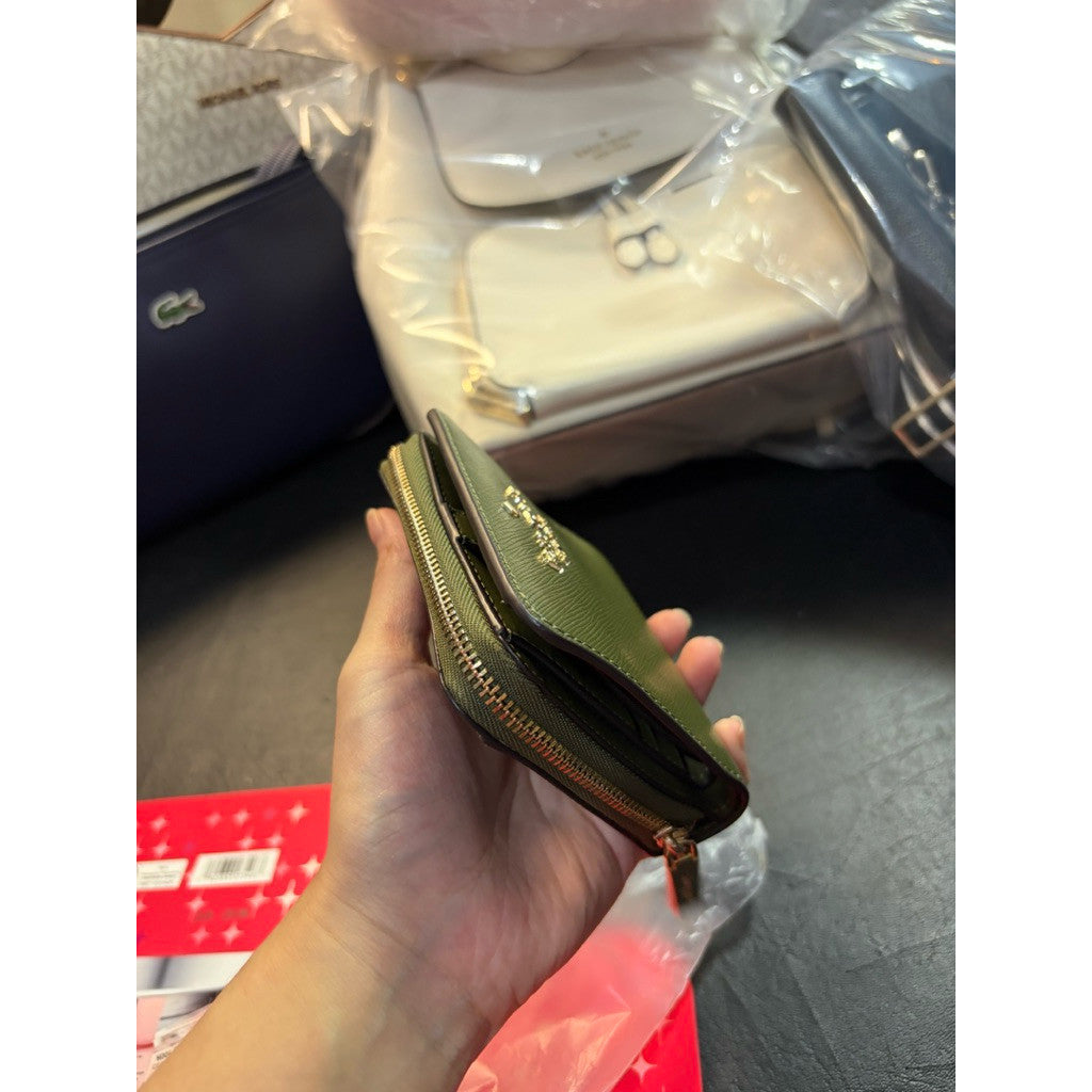 ORIG Preloved KS Small Zip Around Wallet in Enchanted Green
