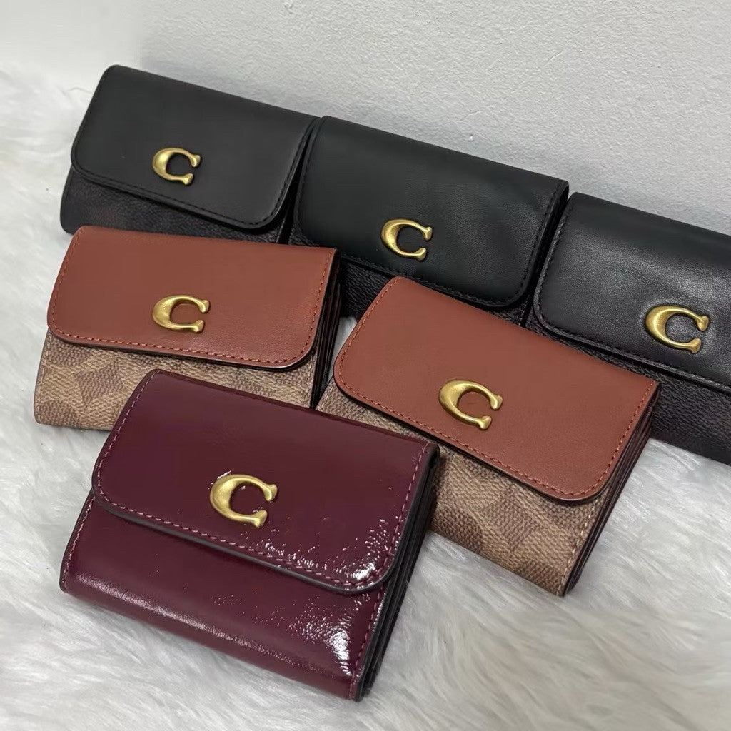ORIG & IMPORTED CCH 2-in-1 Card Holder Detachable Essential Wallet Tan/Brown/Walnut