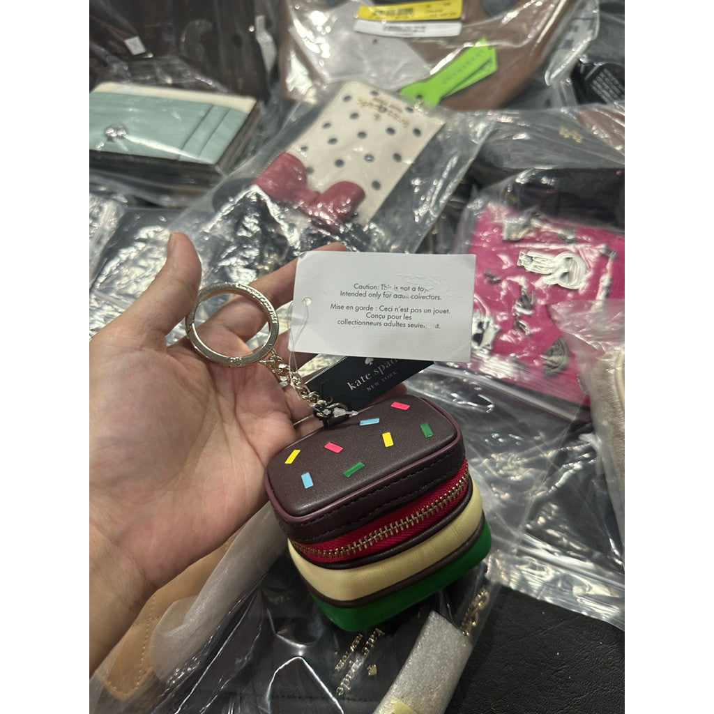 ORIG & IMPORTED KS 3d Rainbow Cookie Coin Purse Wallet Bag Charm