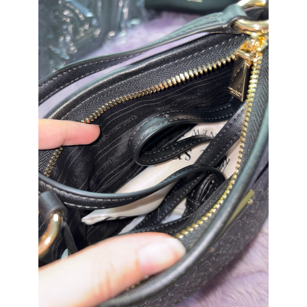 ORIG & IMPORTED KS Spade Flower Small Swingpack Slim Black/Beige Bag